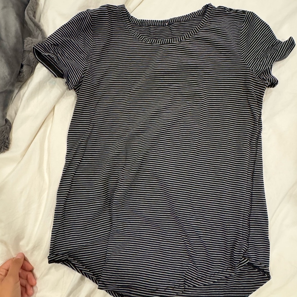 Striped Black and White Women's Top
